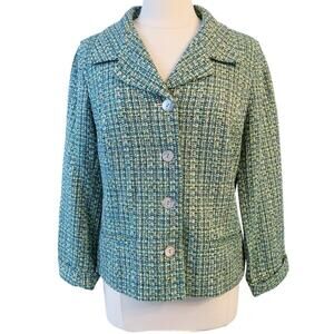 CHICO'S Tweed Blazer Jacket Size 1 (8/10 - M)